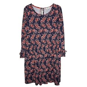 Boden‎ Womens Posie Jersey Dress Sz 14 Blue Orange Floral NWT